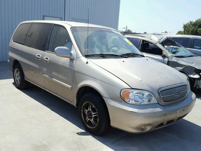 KNDUP132156663193 - 2005 KIA SEDONA EX BEIGE photo 1