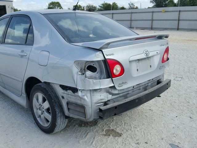 1NXBR32E78Z021436 - 2008 TOYOTA COROLLA SILVER photo 9