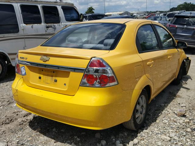 KL1TD5DE8BB143796 - 2011 CHEVROLET AVEO LS YELLOW photo 4