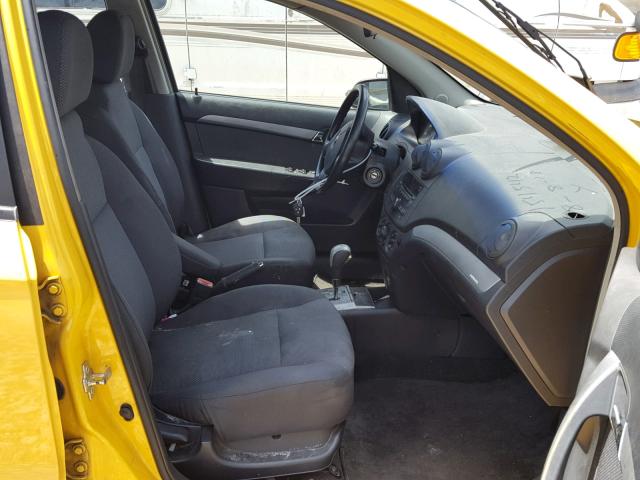 KL1TD5DE8BB143796 - 2011 CHEVROLET AVEO LS YELLOW photo 5