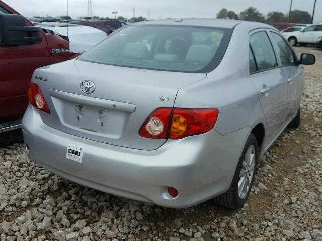 2T1BU4EE4AC311589 - 2010 TOYOTA COROLLA BA SILVER photo 4