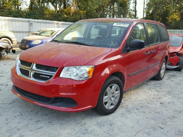 2C4RDGBGXDR504873 - 2013 DODGE GRAND CARA RED photo 2