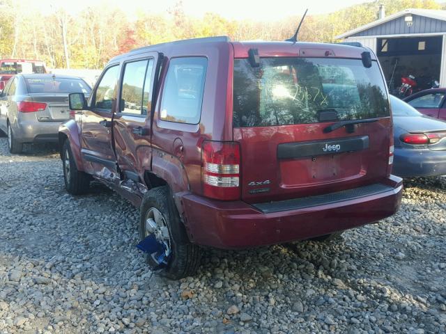 1J4PN2GK2BW573656 - 2011 JEEP LIBERTY SP RED photo 3