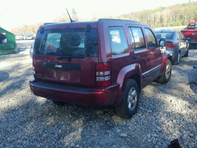 1J4PN2GK2BW573656 - 2011 JEEP LIBERTY SP RED photo 4