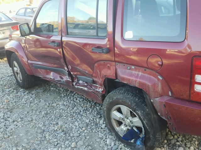 1J4PN2GK2BW573656 - 2011 JEEP LIBERTY SP RED photo 9