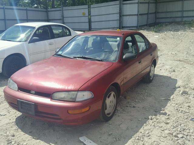 1Y1SK5260SZ034144 - 1995 GEO PRIZM BASE წითელი ფოტო 2