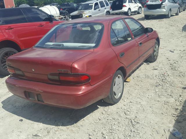 1Y1SK5260SZ034144 - 1995 GEO PRIZM BASE წითელი ფოტო 4