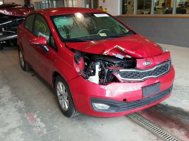 KNADN4A34D6231745 - 2013 KIA RIO EX RED photo 1