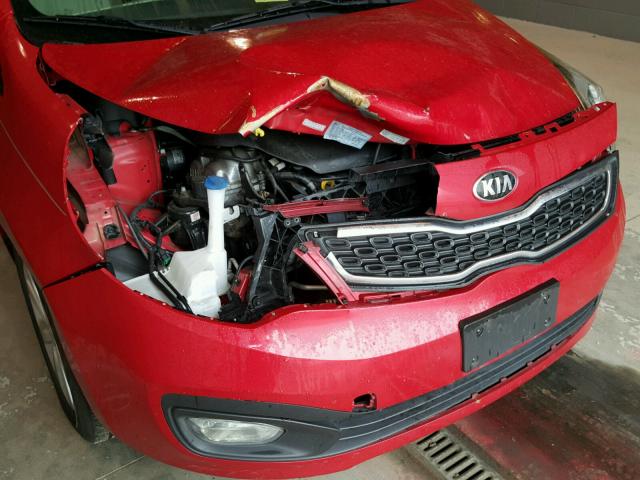 KNADN4A34D6231745 - 2013 KIA RIO EX RED photo 9