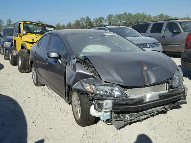 2HGFB2F54DH566717 - 2013 HONDA CIVIC LX CHARCOAL photo 1