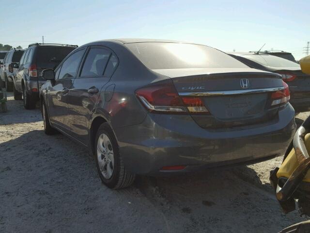 2HGFB2F54DH566717 - 2013 HONDA CIVIC LX CHARCOAL photo 3