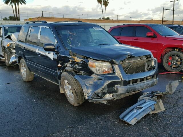 5FNYF285X7B017185 - 2007 HONDA PILOT EXL BLACK photo 1