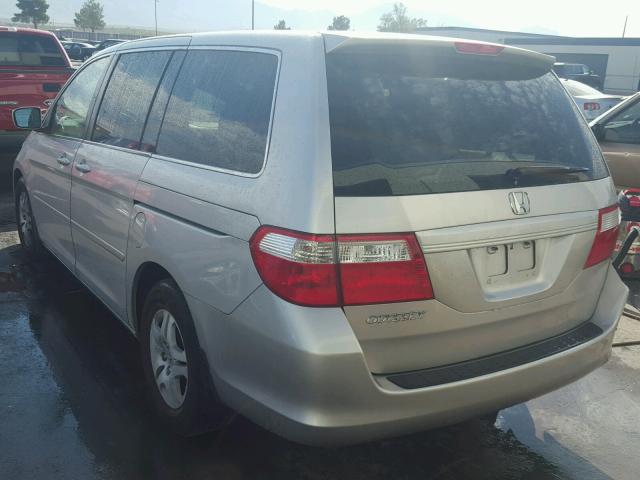 5FNRL38657B451476 - 2007 HONDA ODYSSEY EX SILVER photo 3