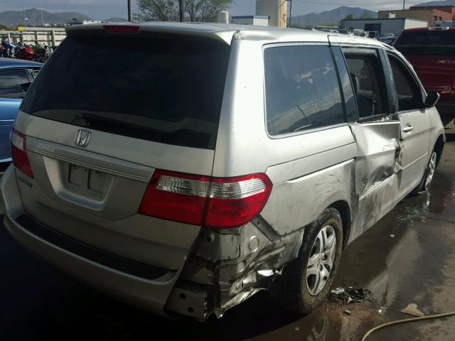 5FNRL38657B451476 - 2007 HONDA ODYSSEY EX SILVER photo 4