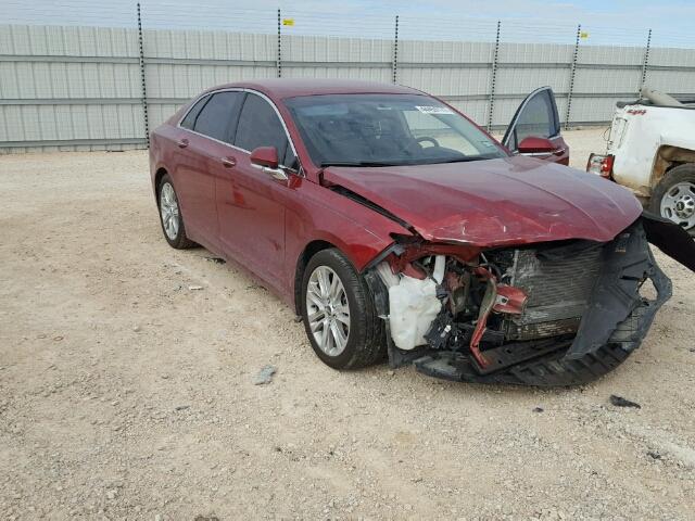 3LN6L2LU9ER827929 - 2014 LINCOLN MKZ HYBRID MAROON photo 2