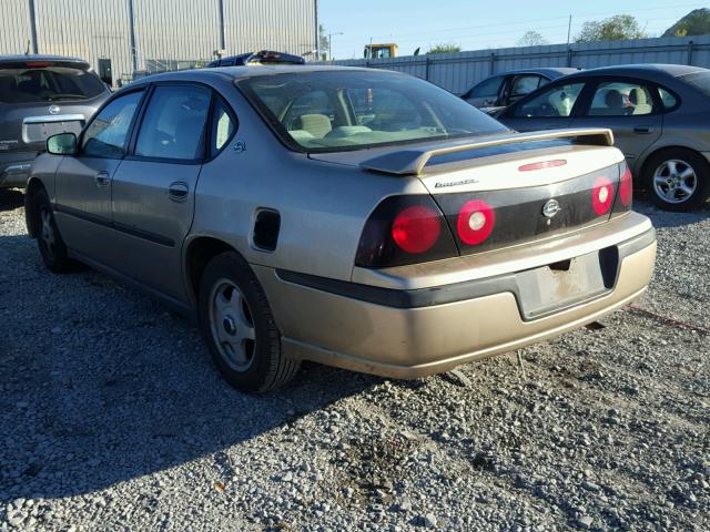 2G1WF52EX59355990 - 2005 CHEVROLET IMPALA BEIGE photo 3