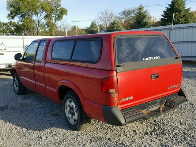 1GCCT19X4T8177649 - 1996 CHEVROLET S TRUCK S1 RED photo 3