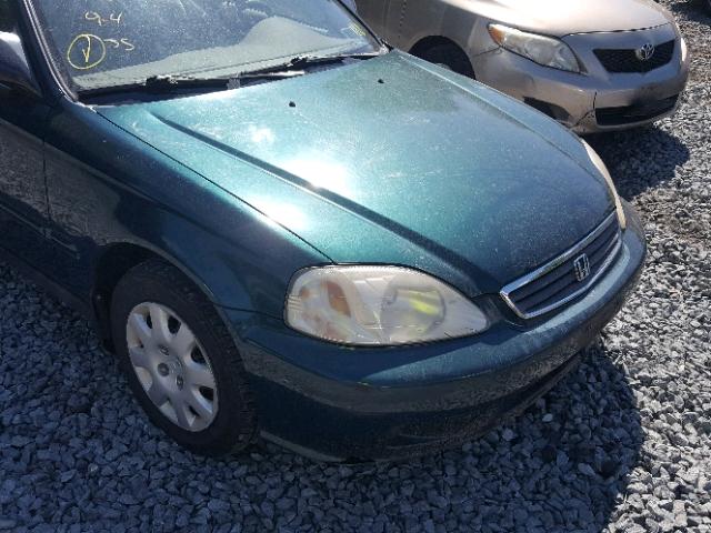 2HGEJ6611YH537345 - 2000 HONDA CIVIC BASE 绿色 照片 9