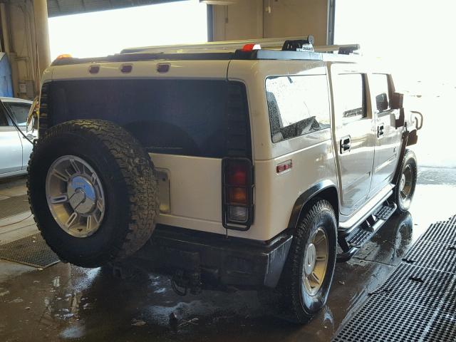 5GRGN23U73H120781 - 2003 HUMMER H2 WHITE photo 4