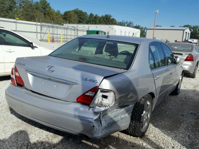 JTHBN36F455015651 - 2005 LEXUS LS SILVER photo 4