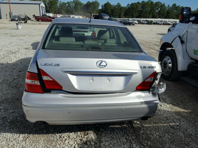 JTHBN36F455015651 - 2005 LEXUS LS SILVER photo 9