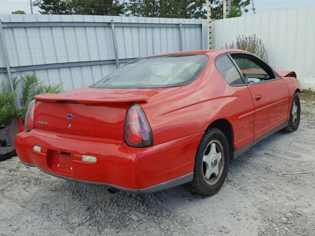 2G1WW12E439324773 - 2003 CHEVROLET MONTE CARL 红色 照片 4