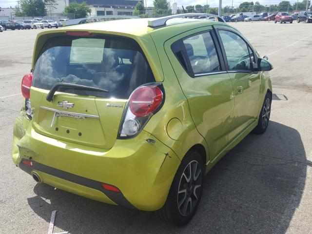 KL8CF6S97DC522292 - 2013 CHEVROLET SPARK 2LT YELLOW photo 4