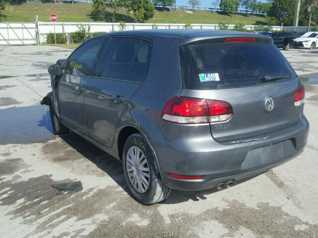 WVWDA7AJ3AW203428 - 2010 VOLKSWAGEN GOLF GRAY photo 3