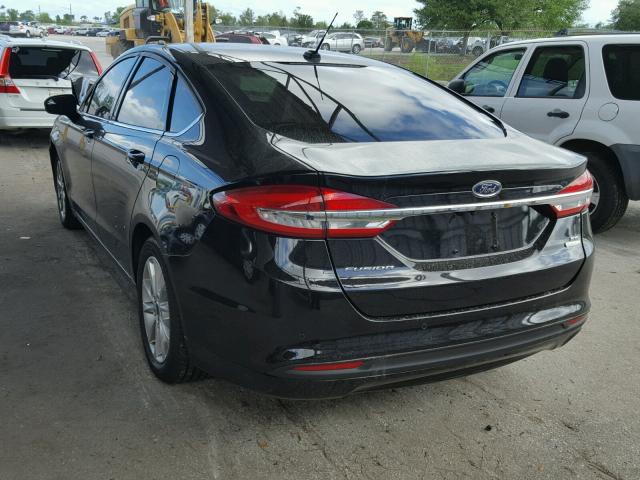 3FA6P0HD9HR270648 - 2017 FORD FUSION SE BLACK photo 3