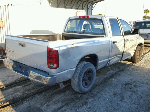 1D7HA18N04S704964 - 2004 DODGE RAM 1500 S SILVER photo 4