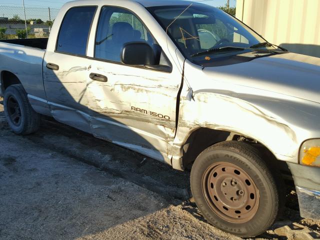 1D7HA18N04S704964 - 2004 DODGE RAM 1500 S SILVER photo 9