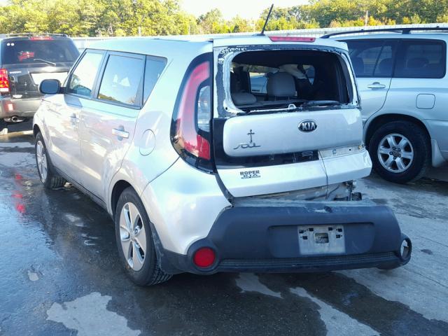 KNDJN2A24F7750745 - 2015 KIA SOUL GRAY photo 3