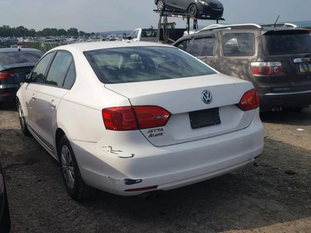 3VW1K7AJ7BM041978 - 2011 VOLKSWAGEN JETTA BASE 白色 照片 3