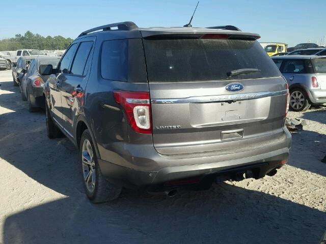 1FMHK7F87BGA07021 - 2011 FORD EXPLORER L GRAY photo 3