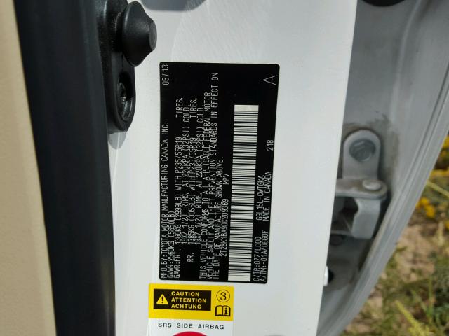 2T2BK1BA9DC209369 - 2013 LEXUS RX 350 WHITE photo 10