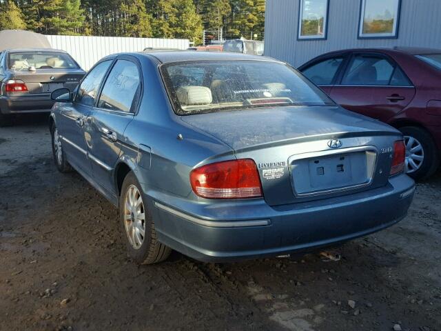 KMHWF35H24A066554 - 2004 HYUNDAI SONATA GLS TEAL photo 3