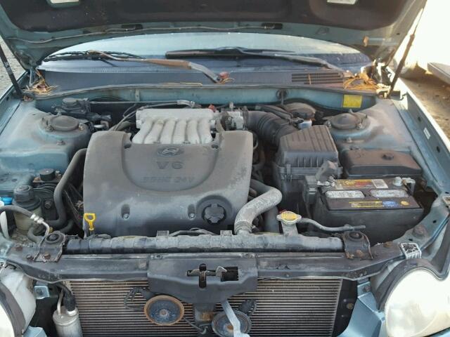 KMHWF35H24A066554 - 2004 HYUNDAI SONATA GLS TEAL photo 7