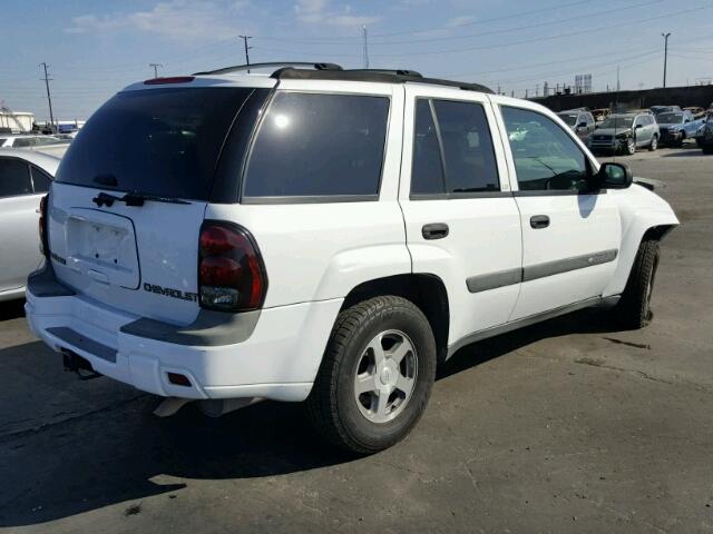 1GNDS13S042279403 - 2004 CHEVROLET TRAILBLAZE WHITE photo 4