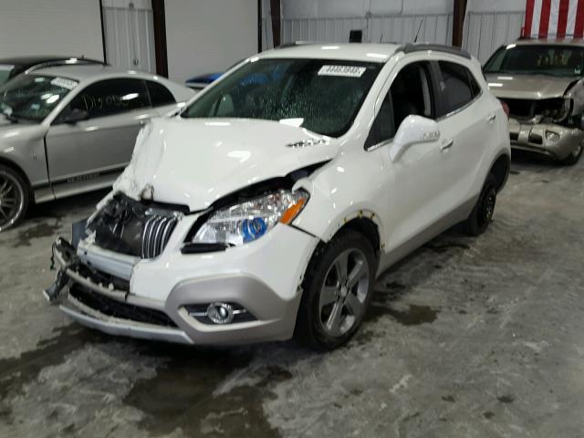 KL4CJBSB2EB637739 - 2014 BUICK ENCORE CON WHITE photo 2