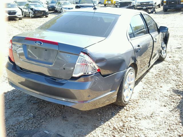 3FAHP0HA2BR192431 - 2011 FORD FUSION SE GRAY photo 4