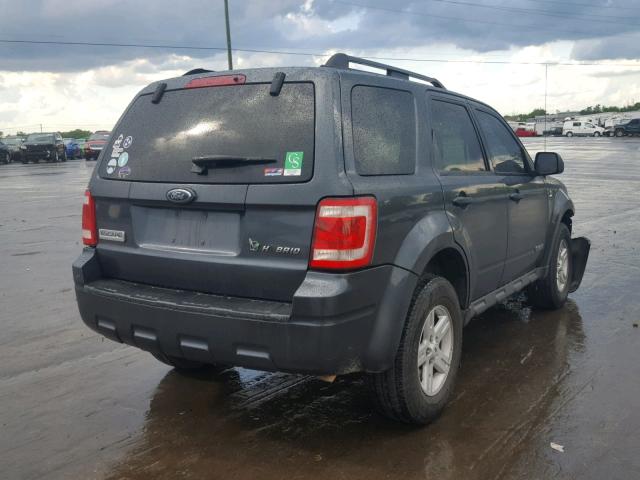 1FMCU49H28KE45854 - 2008 FORD ESCAPE HEV GRAY photo 4