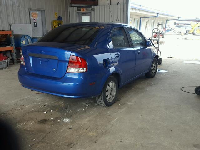 KL1TD52655B482144 - 2005 CHEVROLET AVEO BASE Niebieski zdjęcie 4