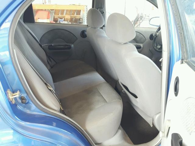KL1TD52655B482144 - 2005 CHEVROLET AVEO BASE Niebieski zdjęcie 6