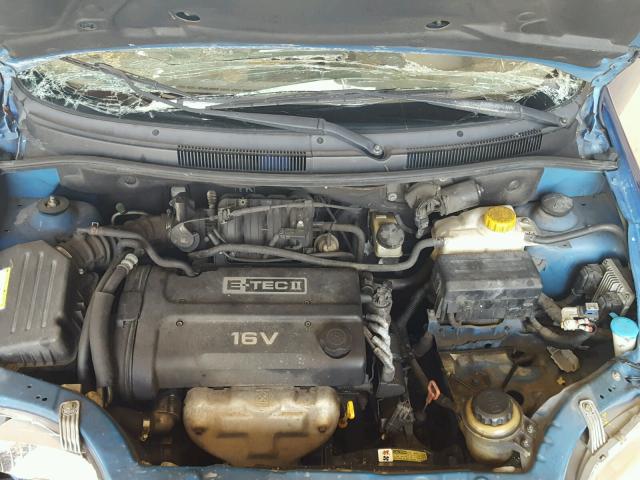 KL1TD52655B482144 - 2005 CHEVROLET AVEO BASE Niebieski zdjęcie 7