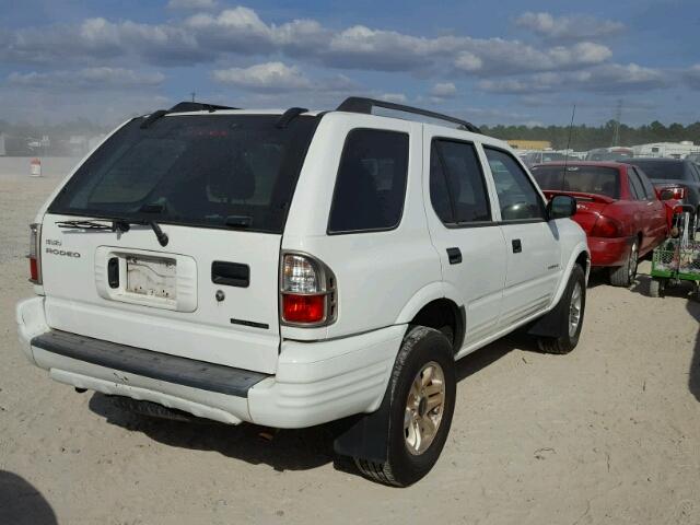 4S2DM58Y244313437 - 2004 ISUZU RODEO WHITE photo 4