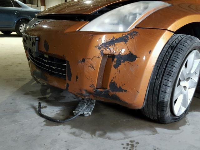 JN1AZ34D24T153544 - 2004 NISSAN 350Z COUPE ORANGE photo 9