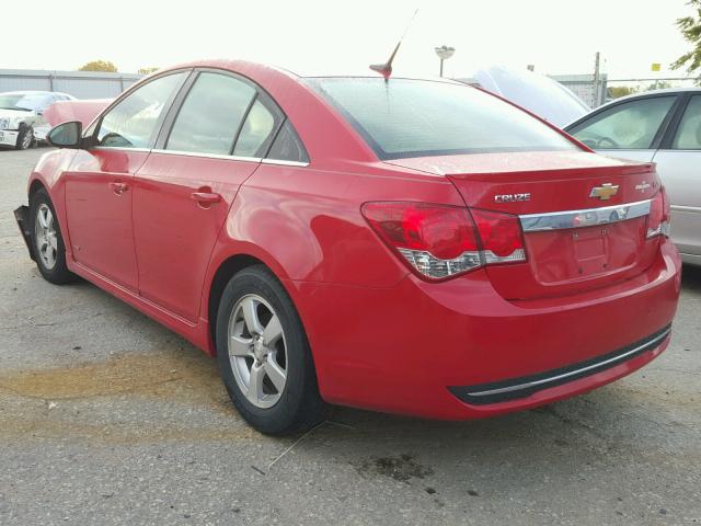 1G1PF5SC2C7346444 - 2012 CHEVROLET CRUZE LT RED photo 3