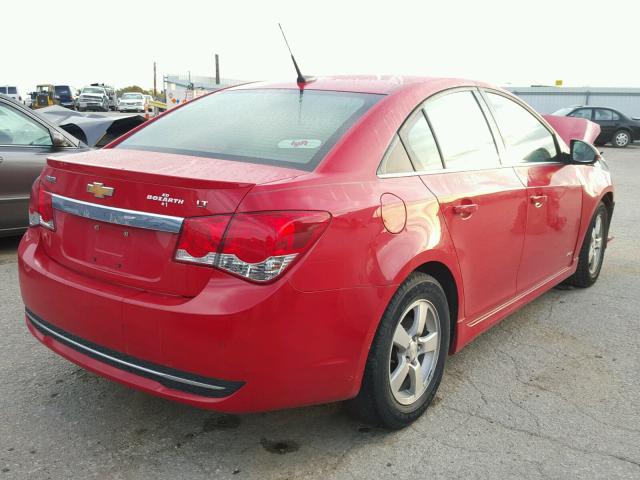 1G1PF5SC2C7346444 - 2012 CHEVROLET CRUZE LT RED photo 4