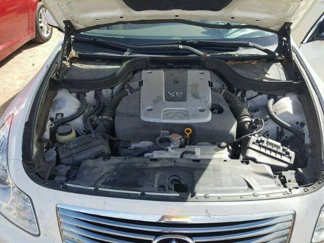 JNKBV61E48M224401 - 2008 INFINITI G35 WHITE photo 7