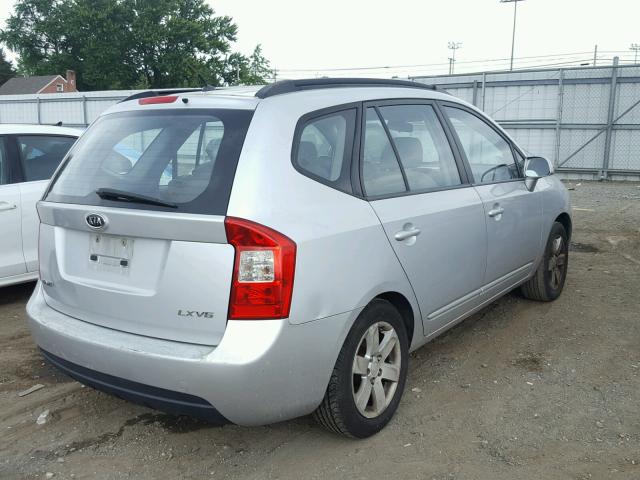 KNAFG526687172084 - 2008 KIA RONDO LX SILVER photo 4